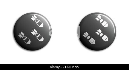 Air bomb icon. Bombing symbol. Vector illustration Stock Vector