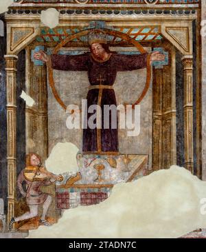 Il Santo Volto di Lucca - affresco - pittore bolzanino dell’ultimo quarto del  XIV secolo - Bolzano, chiesa di S. Domenico Stock Photo