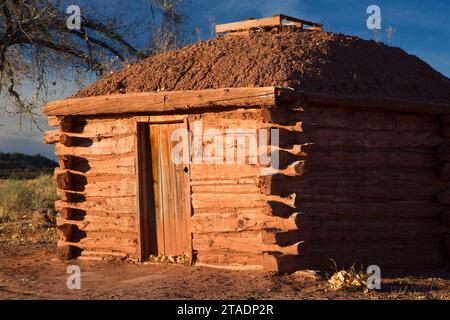 Hogan, Hubbell Trading Post National Historic Site, Arizona Stock Photo