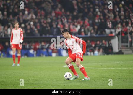 Munich, Germany. 29th Nov, 2023. MUNICH, Germany 29. November 2023; 45 Aleksandar PAVLOVIC during the football Champions League Match between Fc Bayern and F.C. COPENHAGEN in Munich at the Allianz Arena on Wednesday 29 November. - picture is for press use; photo by Arthur THILL/ATP images (THILL Arthur/ATP/SPP) Credit: SPP Sport Press Photo. /Alamy Live News Stock Photo