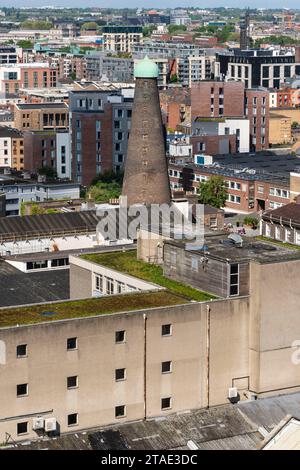 Republic of Ireland, County Dublin, Dublin, Guinness Storehouse, museum in the factory retracing the history of the famous Irish beer, view of Saint Patrick's Tower Stock Photo