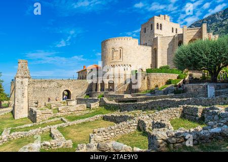 Albania, Durres province, Kruje, Skanderbeg National Museum inside the walls of the 5th century castle Stock Photo