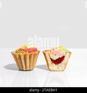 mini cakes in a dough basket. High quality photo Stock Photo