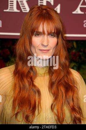 London, UK. 24th Nov, 2019. Florence Welch attends the 65th Evening Standard Theatre Awards at London Coliseum in London, England. (Photo by Fred Duval/SOPA Images/Sipa USA) Credit: Sipa USA/Alamy Live News Stock Photo