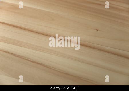 Flat lay of a grained wooden board of different thicknesses and colors of slatted pine Stock Photo