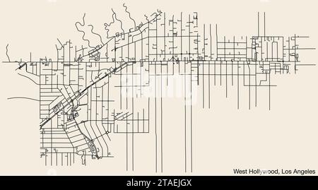 Street roads map of the CITY OF WEST COVINA, LOS ANGELES