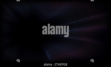 Abstract background with particles and waves. Perfect for any use. Stock Vector