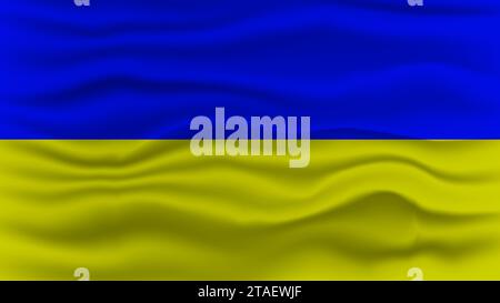 Ukraine waving flag vector editable Stock Vector