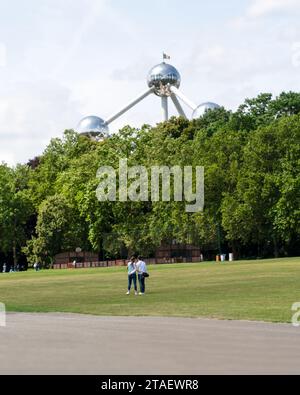 View of Ossegempark, (Parc d'Osseghem Laeken). Brussels, Belgium. Stock Photo