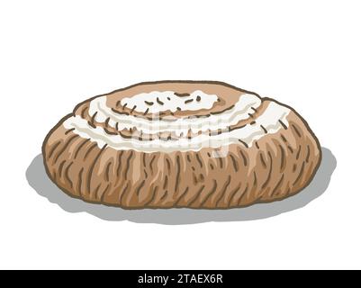 hand drawn bread cartoon doodle vector illustration Stock Vector