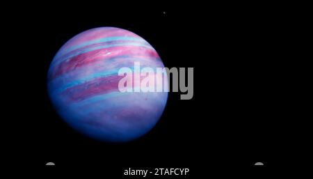 Unknown planet - gas giant Stock Photo