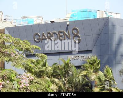 Cairo, Egypt, September 23 2022: Garden 8, a luxury commercial development by Misr Italia Properties located in New Cairo,  wide variety of commercial Stock Photo