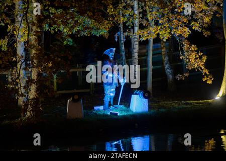 Gulliver's World Theme Park in Warrington held a Land of Lights walkway in aid of BBC Children in Need Stock Photo