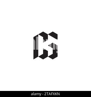 CG initial logo letters in high quality professional design that will print well across any print media Stock Vector