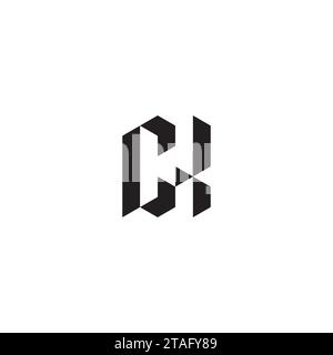 CX initial logo letters in high quality professional design that will print well across any print media Stock Vector