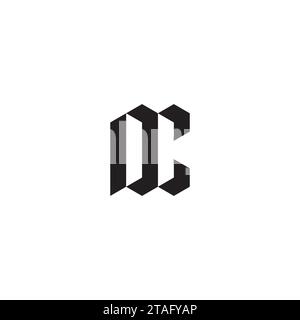 DC initial logo letters in high quality professional design that will print well across any print media Stock Vector