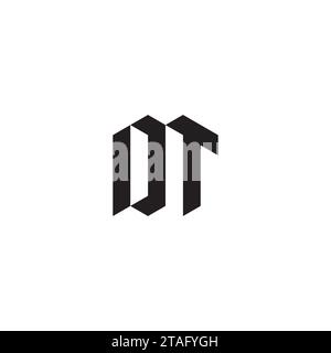 DT initial logo letters in high quality professional design that will print well across any print media Stock Vector