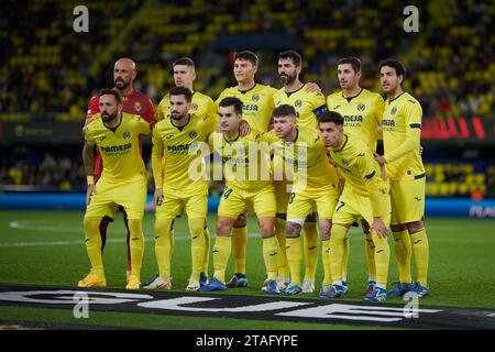 Vila Real. 1st Dec, 2023. The line-up players of Villarreal pose for photos ahead of the UEFA Europa League group F match between Villarreal CF and Panathinaikos FC in Vila-Real, Spain, Nov. 30, 2023. Credit: Pablo Morano/Xinhua/Alamy Live News Stock Photo