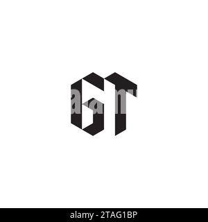 GT initial logo letters in high quality professional design that will print well across any print media Stock Vector