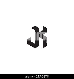 JK initial logo letters in high quality professional design that will print well across any print media Stock Vector