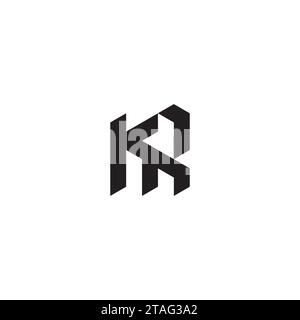 KR initial logo letters in high quality professional design that will print well across any print media Stock Vector