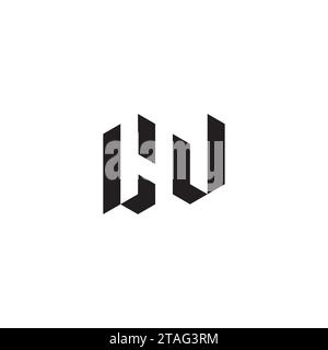 LW initial logo letters in high quality professional design that will print well across any print media Stock Vector