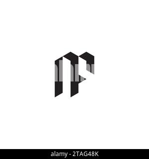 NF initial logo letters in high quality professional design that will print well across any print media Stock Vector
