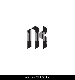 NK initial logo letters in high quality professional design that will print well across any print media Stock Vector