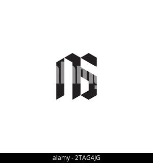 NS initial logo letters in high quality professional design that will print well across any print media Stock Vector