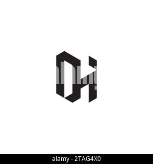 OH initial logo letters in high quality professional design that will print well across any print media Stock Vector