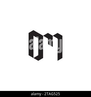 OM initial logo letters in high quality professional design that will print well across any print media Stock Vector