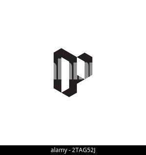OP initial logo letters in high quality professional design that will print well across any print media Stock Vector