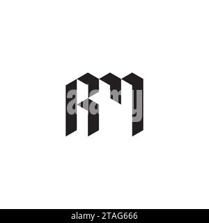 RM initial logo letters in high quality professional design that will print well across any print media Stock Vector
