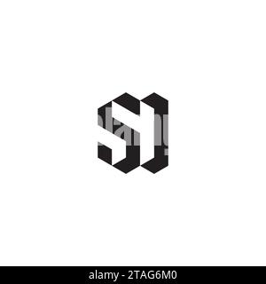 SD initial logo letters in high quality professional design that will print well across any print media Stock Vector
