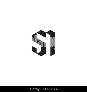 SN initial logo letters in high quality professional design that will print well across any print media Stock Vector