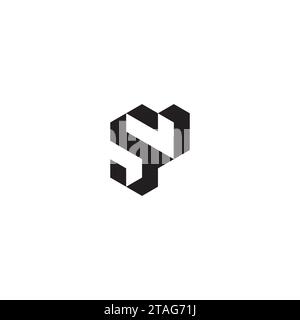SP initial logo letters in high quality professional design that will print well across any print media Stock Vector