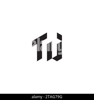 TJ initial logo letters in high quality professional design that will print well across any print media Stock Vector