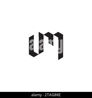 VM initial logo letters in high quality professional design that will print well across any print media Stock Vector