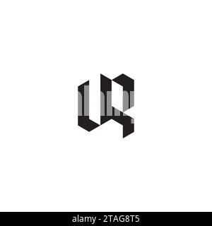 VR initial logo letters in high quality professional design that will print well across any print media Stock Vector