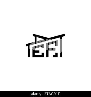 EF Initial Letter in Real Estate Logo concept.eps EF Initial Letter in Real Estate Logo concept Stock Vector