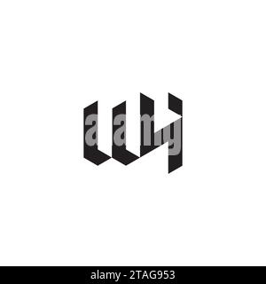 WH initial logo letters in high quality professional design that will print well across any print media Stock Vector