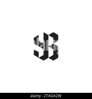 YB initial logo letters in high quality professional design that will print well across any print media Stock Vector
