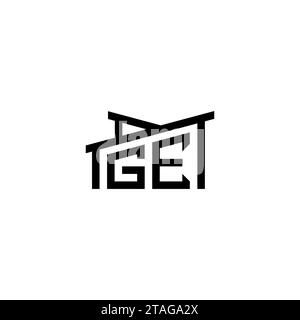 GE Initial Letter in Real Estate Logo concept.eps GE Initial Letter in Real Estate Logo concept Stock Vector