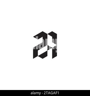 ZA initial logo letters in high quality professional design that will print well across any print media Stock Vector