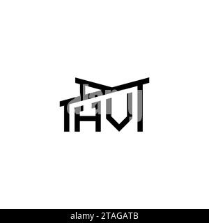HV Initial Letter in Real Estate Logo concept.eps HV Initial Letter in Real Estate Logo concept Stock Vector