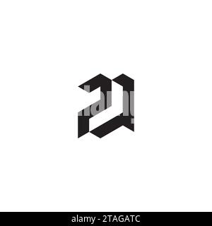 ZQ initial logo letters in high quality professional design that will print well across any print media Stock Vector