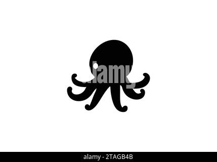 Blanket Octopus minimal style icon illustration design Stock Vector
