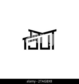 JU Initial Letter in Real Estate Logo concept.eps JU Initial Letter in Real Estate Logo concept Stock Vector