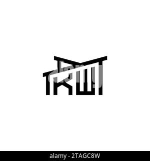 KW Initial Letter in Real Estate Logo concept.eps KW Initial Letter in Real Estate Logo concept Stock Vector