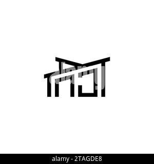 NJ Initial Letter in Real Estate Logo concept.eps NJ Initial Letter in Real Estate Logo concept Stock Vector